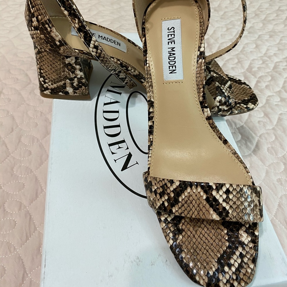 steve madden maris tan snake sandals - Picture 5 of 7